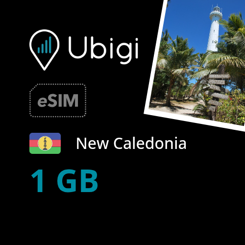 New Caledonia Prepaid eSIM data plan - 1GB| Ubigi