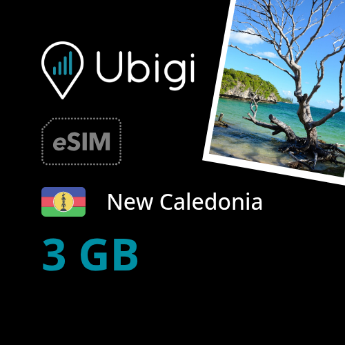New Caledonia Prepaid eSIM data plan - 3GB| Ubigi