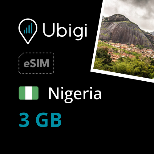 Nigeria Prepaid eSIM data plan - 3GB| Ubigi