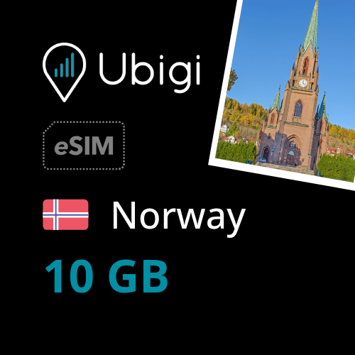 Norway Prepaid eSIM data plan - 10GB| Ubigi
