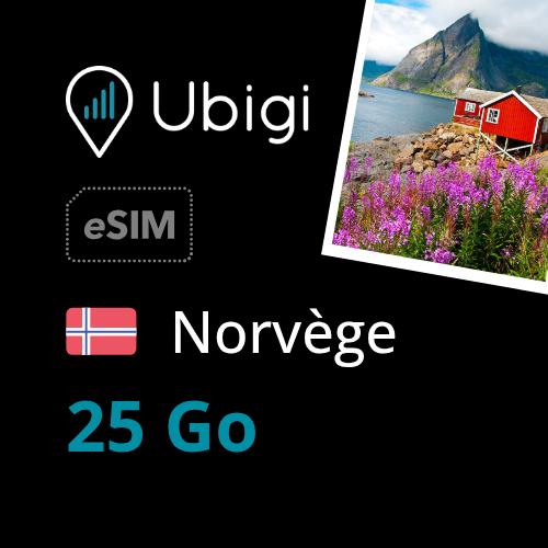 Oneoff Forfait eSIM prépayée  - 25Go | Ubigi
