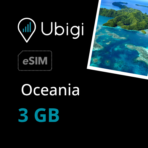 Oceania Prepaid eSIM data plan - 3GB| Ubigi