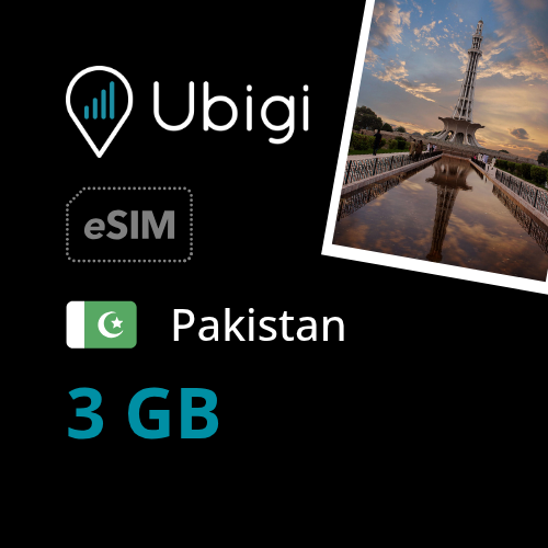 Pakistan Prepaid eSIM data plan - 3GB| Ubigi