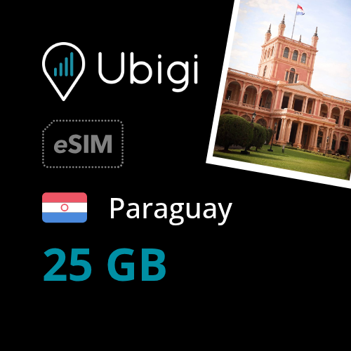 Paraguay Prepaid eSIM data plan - 25GB| Ubigi