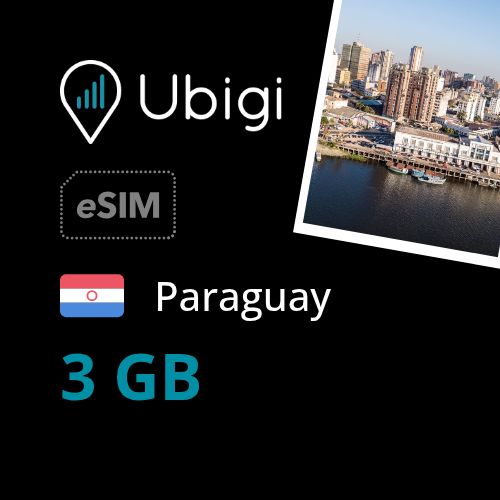 Paraguay Prepaid eSIM data plan - 3GB| Ubigi