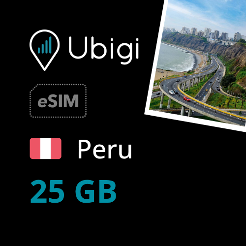 Peru Prepaid eSIM data plan - 25GB| Ubigi