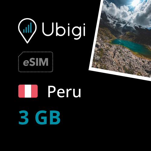 Peru Prepaid eSIM data plan - 3GB| Ubigi
