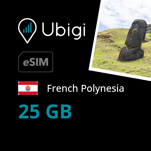 French Polynesia Prepaid eSIM data plan - 25GB| Ubigi