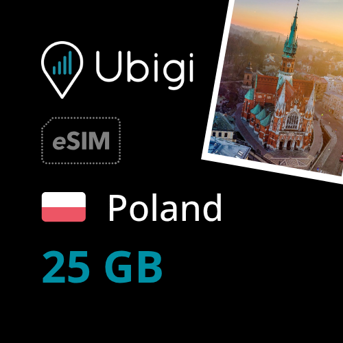 Poland Prepaid eSIM data plan - 25GB| Ubigi