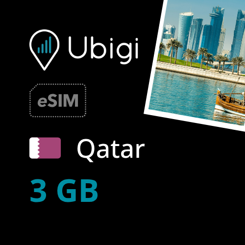 Qatar Prepaid eSIM data plan - 3GB| Ubigi