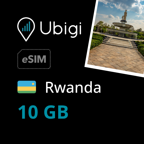 Rwanda Prepaid eSIM data plan - 10GB| Ubigi