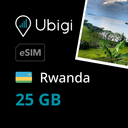 Rwanda Prepaid eSIM data plan - 25GB| Ubigi