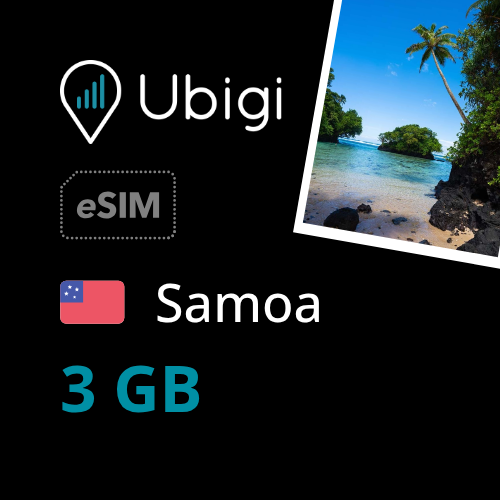Samoa Prepaid eSIM data plan - 3GB| Ubigi