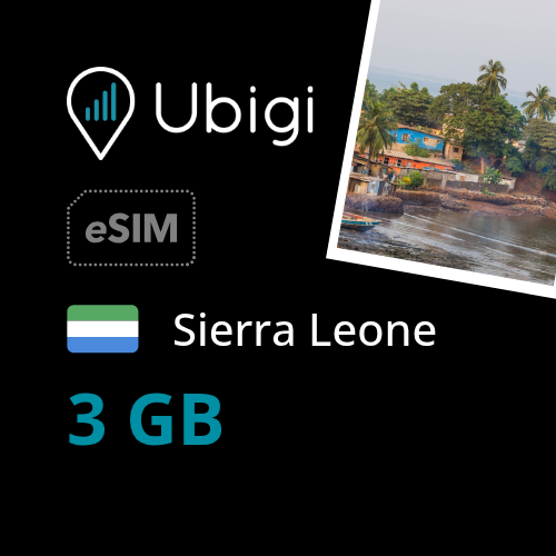 Sierra Leone Prepaid eSIM data plan - 3GB| Ubigi