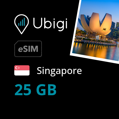 Singapore Prepaid eSIM data plan - 25GB| Ubigi
