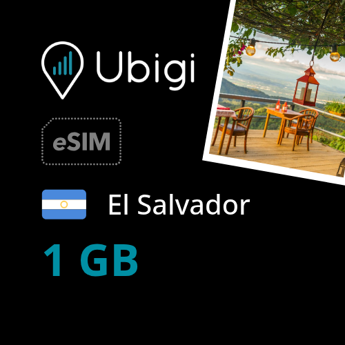 El Salvador Prepaid eSIM data plan - 1GB| Ubigi