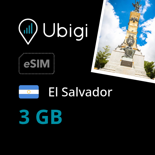 El Salvador Prepaid eSIM data plan - 3GB| Ubigi