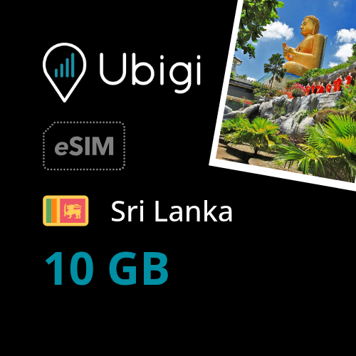 Sri Lanka Prepaid eSIM data plan - 10GB| Ubigi