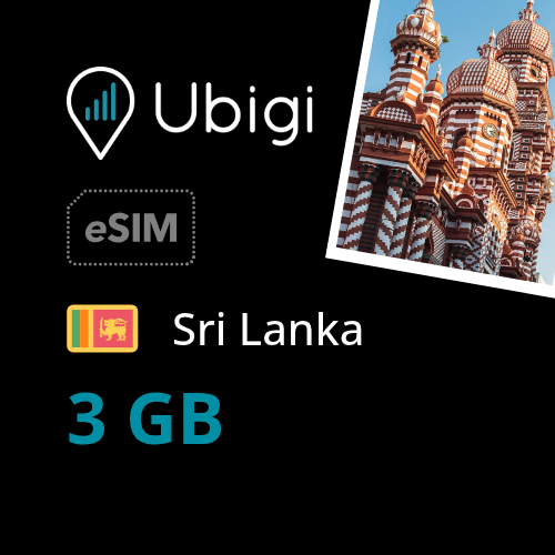 Sri Lanka Prepaid eSIM data plan - 3GB| Ubigi