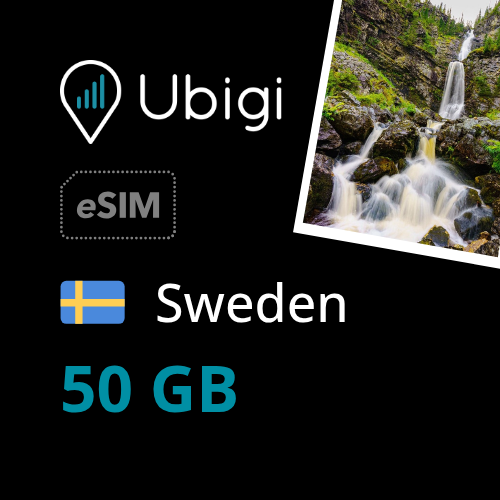 Sweden Prepaid eSIM data plan - 50GB| Ubigi