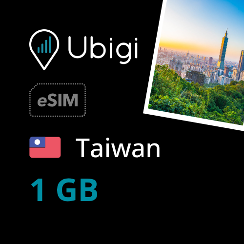 Taiwan Prepaid eSIM data plan - 1GB| Ubigi