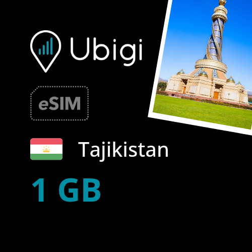 Tajikistan Prepaid eSIM data plan - 1GB| Ubigi