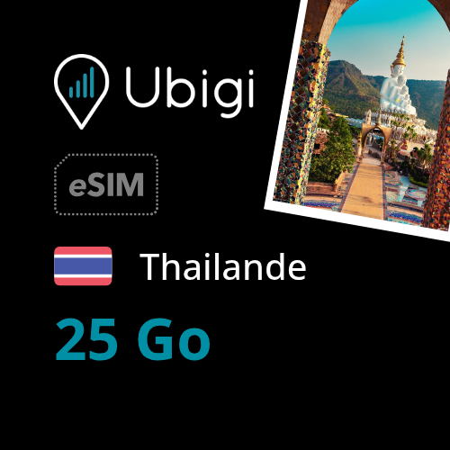 Oneoff Forfait eSIM prépayée  - 25Go | Ubigi
