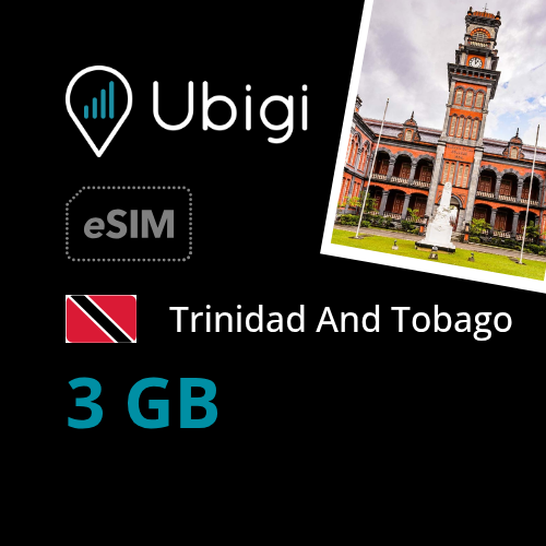 Trinidad And Tobago Prepaid eSIM data plan - 3GB| Ubigi