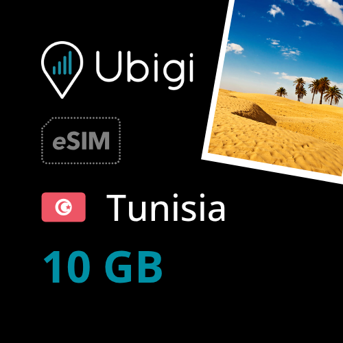 Tunisia Prepaid eSIM data plan - 10GB| Ubigi