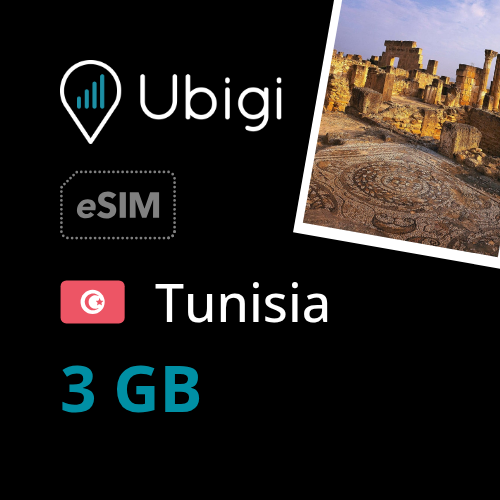 Tunisia Prepaid eSIM data plan - 3GB| Ubigi