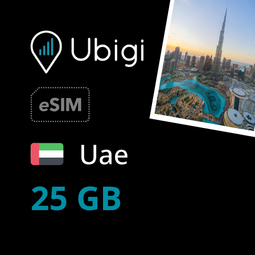Uae Prepaid eSIM data plan - 25GB| Ubigi