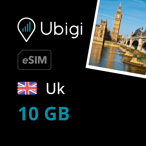 UK Prepaid eSIM data plan - 10GB| Ubigi