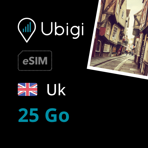 Oneoff Forfait eSIM prépayée  - 25Go | Ubigi