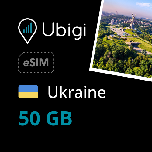 UKraine Prepaid eSIM data plan - 50GB| Ubigi