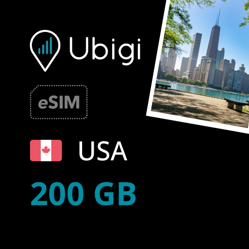 USA Prepaid eSIM data plan - 200GB| Ubigi