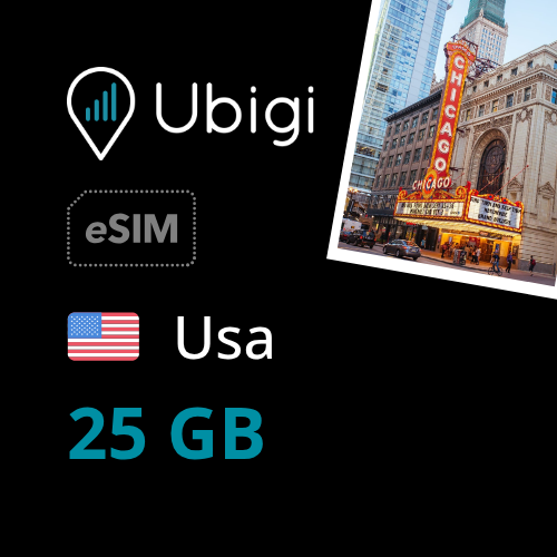 USA Prepaid eSIM data plan - 25GB| Ubigi