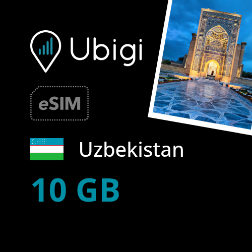 Uzbekistan Prepaid eSIM data plan - 10GB| Ubigi