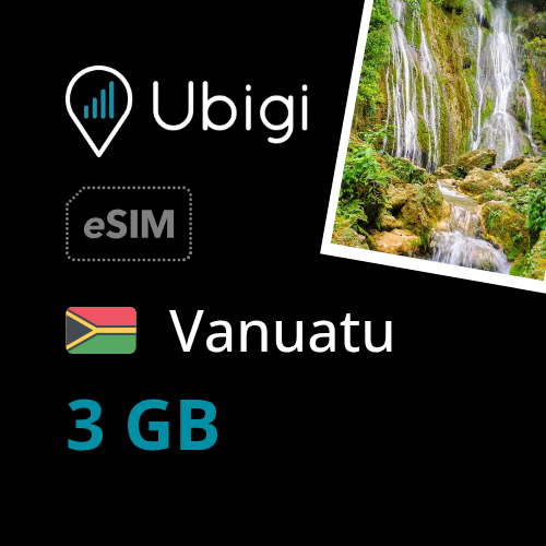 Vanuatu Prepaid eSIM data plan - 3GB| Ubigi