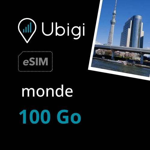 Oneoff Forfait eSIM prépayée  - 100Go | Ubigi