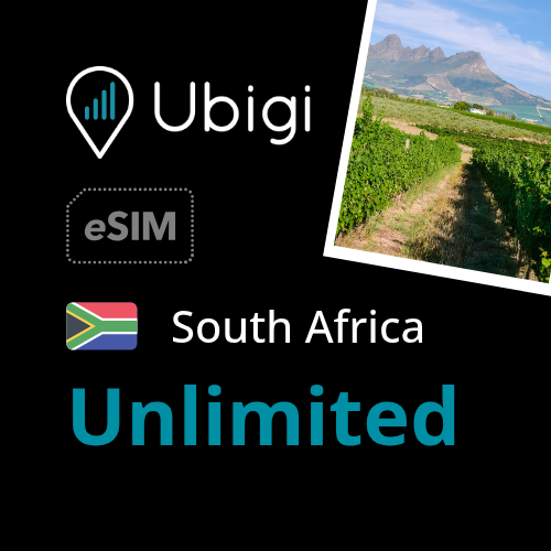 South Africa Prepaid eSIM data plan - Unlimited| Ubigi