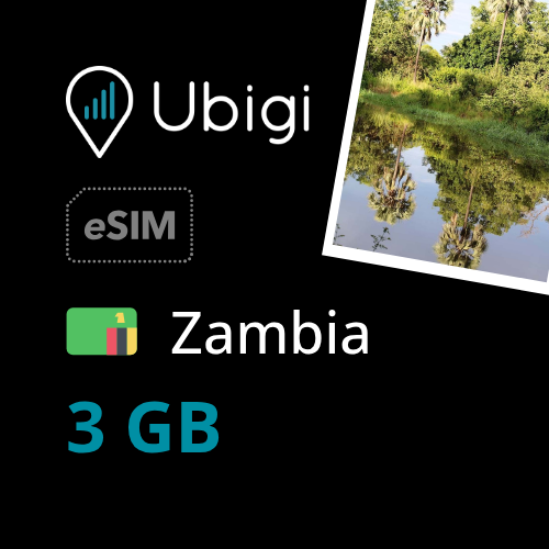 Zambia Prepaid eSIM data plan - 3GB| Ubigi