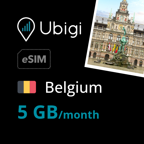 Belgium Prepaid eSIM data plan - 5GB/month| Ubigi