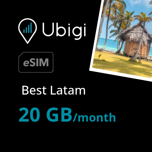 Best Latam Prepaid eSIM data plan - 20GB/month| Ubigi