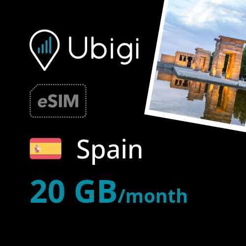 Spain Prepaid eSIM data plan - 20GB/month| Ubigi