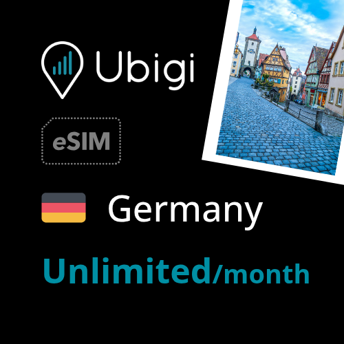 Germany Prepaid eSIM data plan - Unlimited| Ubigi