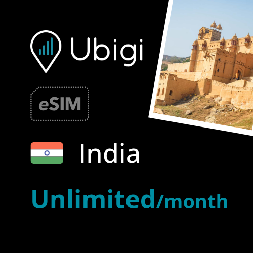 India Prepaid eSIM data plan - Unlimited| Ubigi
