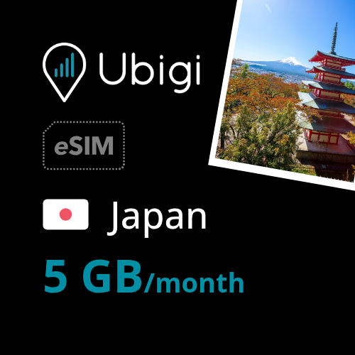 Japan Prepaid eSIM data plan - 5GB/month| Ubigi