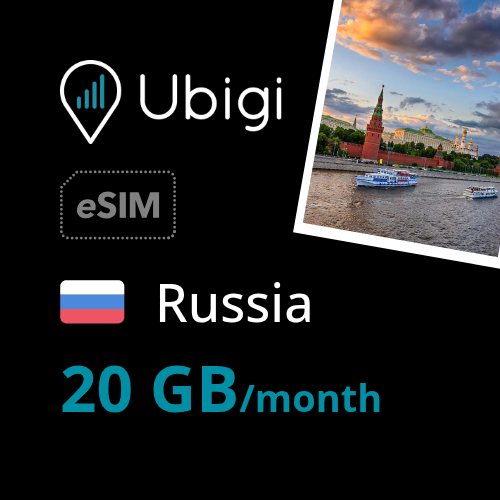 Russia Prepaid eSIM data plan - 20GB/month| Ubigi