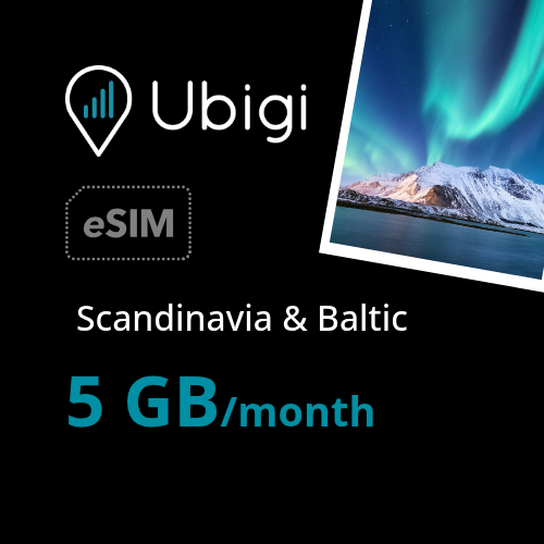 Scandinavia & Baltic Prepaid eSIM data plan - 5GB/month| Ubigi