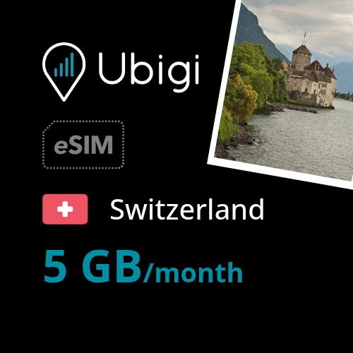 Switzerland Prepaid eSIM data plan - 5GB/month| Ubigi